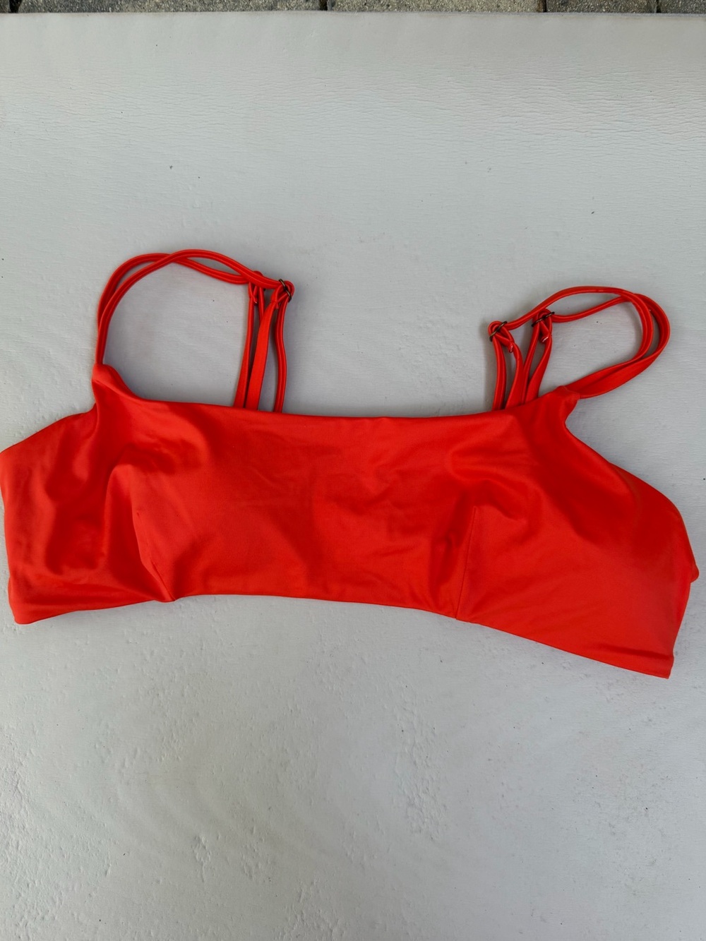 Andie Red Strappy Bathing suit top